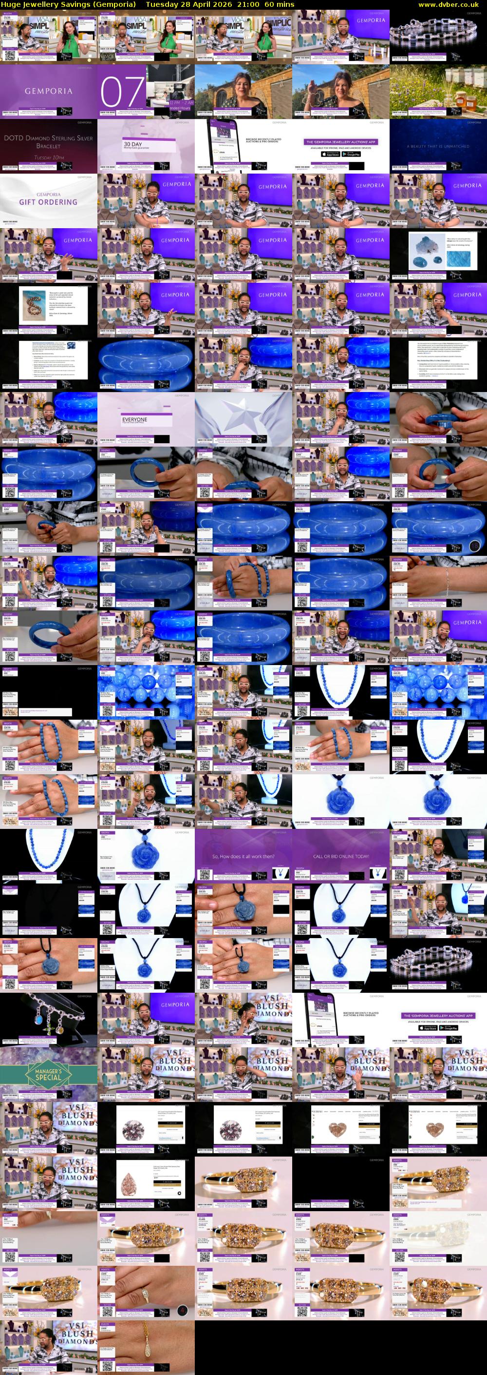 Huge Jewellery Savings (Gemporia) Tuesday 28 April 2026 21:00 - 22:00