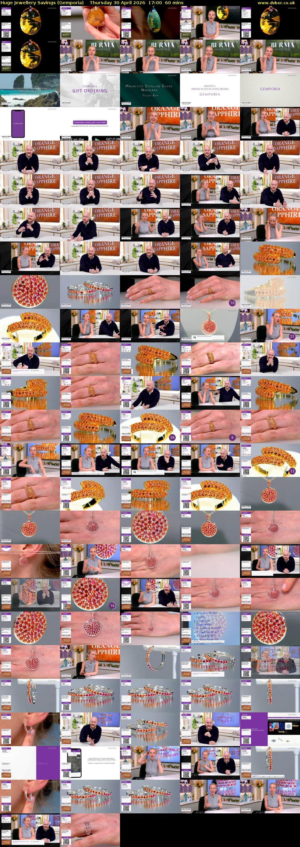 Huge Jewellery Savings (Gemporia) Thursday 30 April 2026 17:00 - 18:00