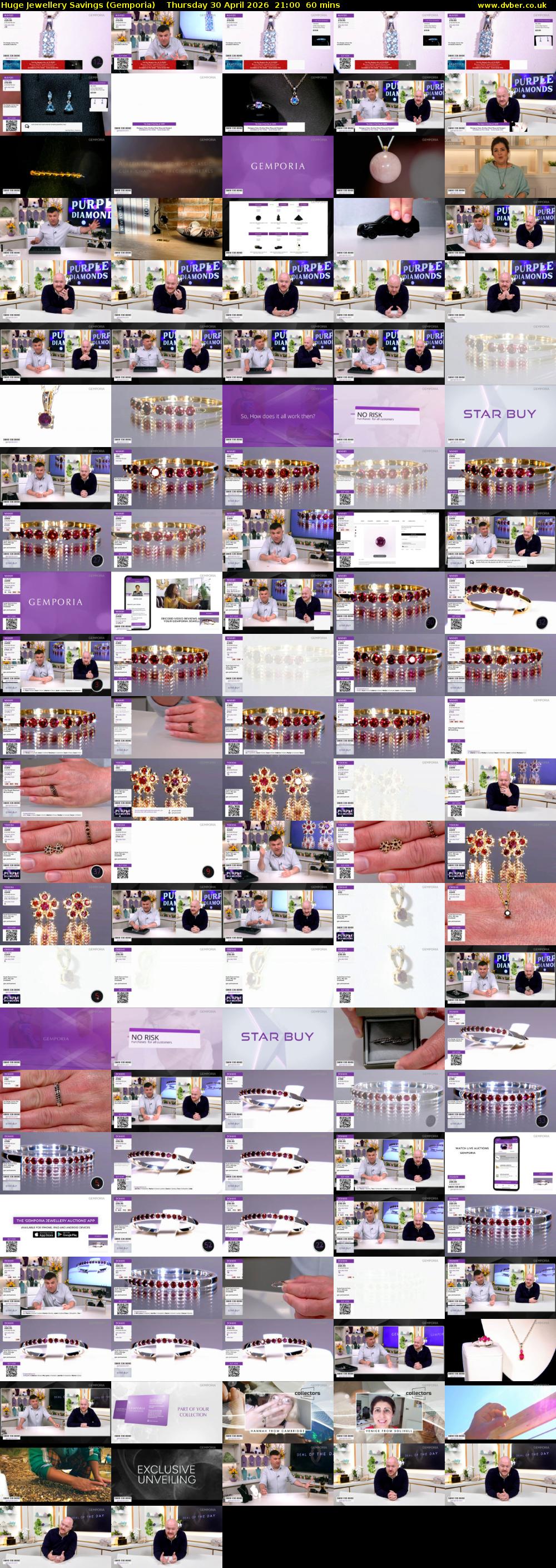 Huge Jewellery Savings (Gemporia) Thursday 30 April 2026 21:00 - 22:00