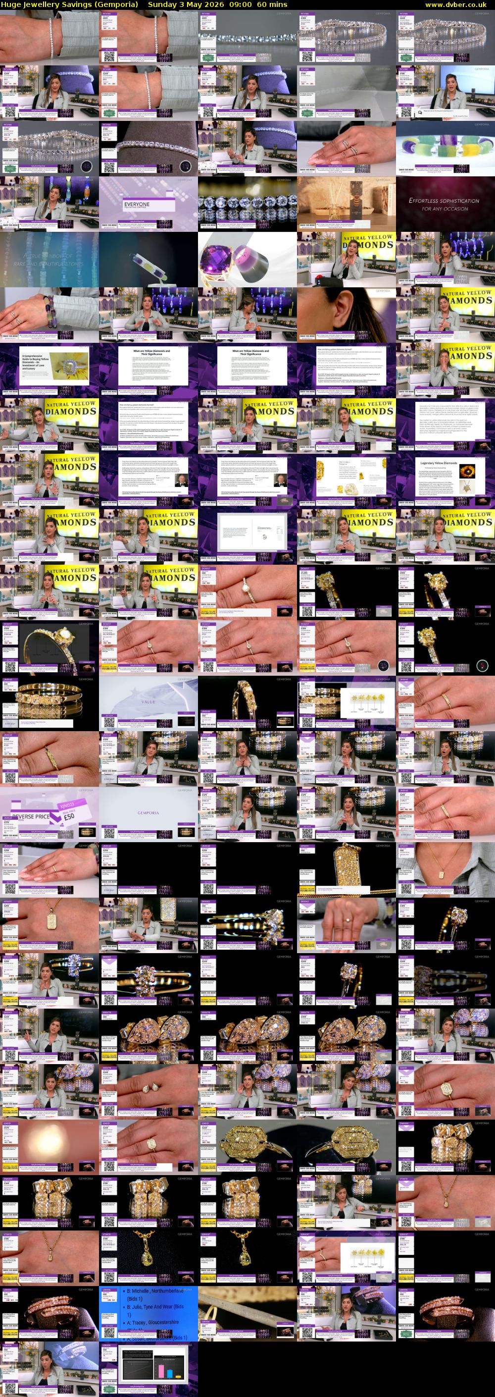Huge Jewellery Savings (Gemporia) Sunday 3 May 2026 09:00 - 10:00