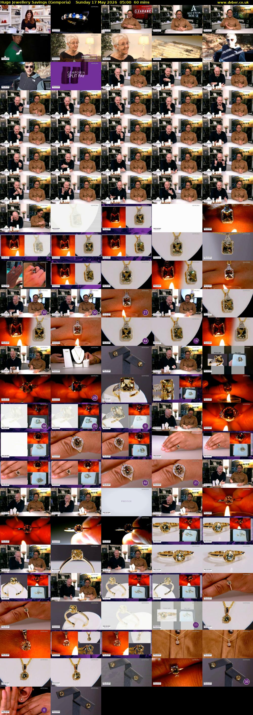 Huge Jewellery Savings (Gemporia) Sunday 17 May 2026 05:00 - 06:00