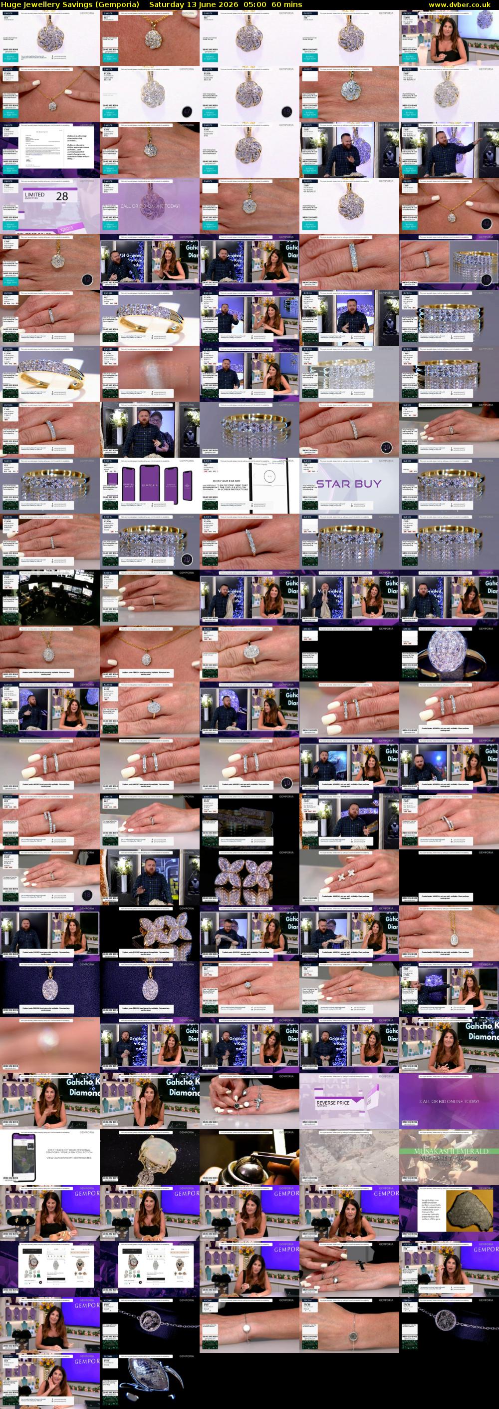 Huge Jewellery Savings (Gemporia) Saturday 13 June 2026 05:00 - 06:00
