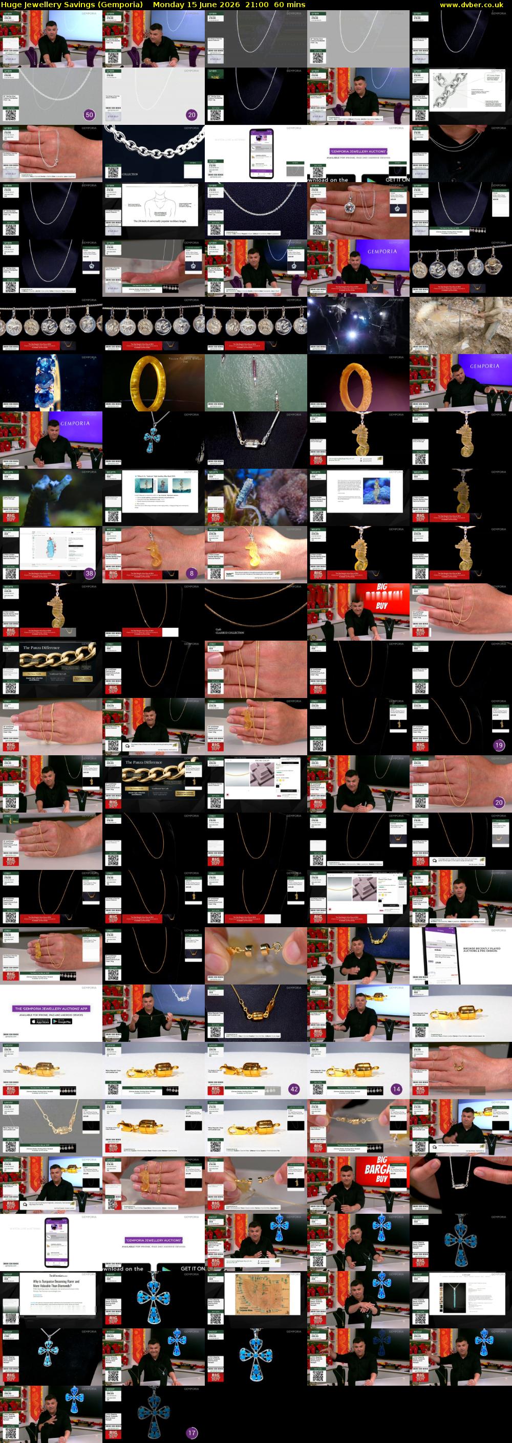Huge Jewellery Savings (Gemporia) Monday 15 June 2026 21:00 - 22:00