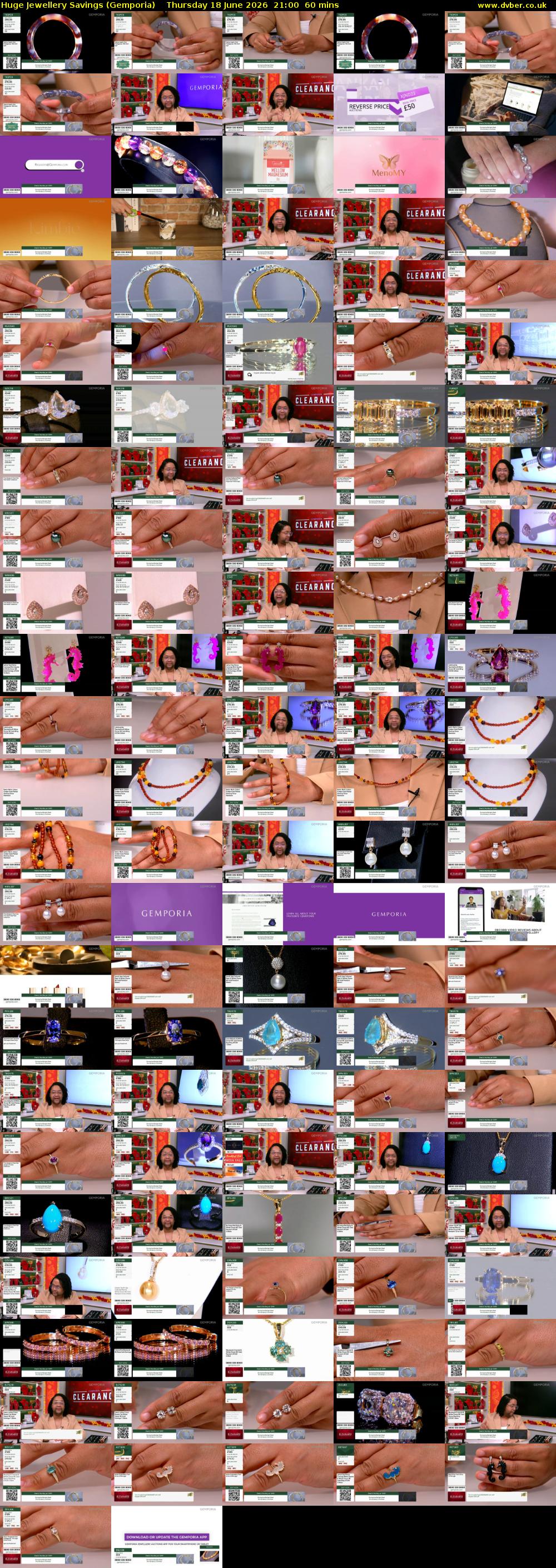 Huge Jewellery Savings (Gemporia) Thursday 18 June 2026 21:00 - 22:00