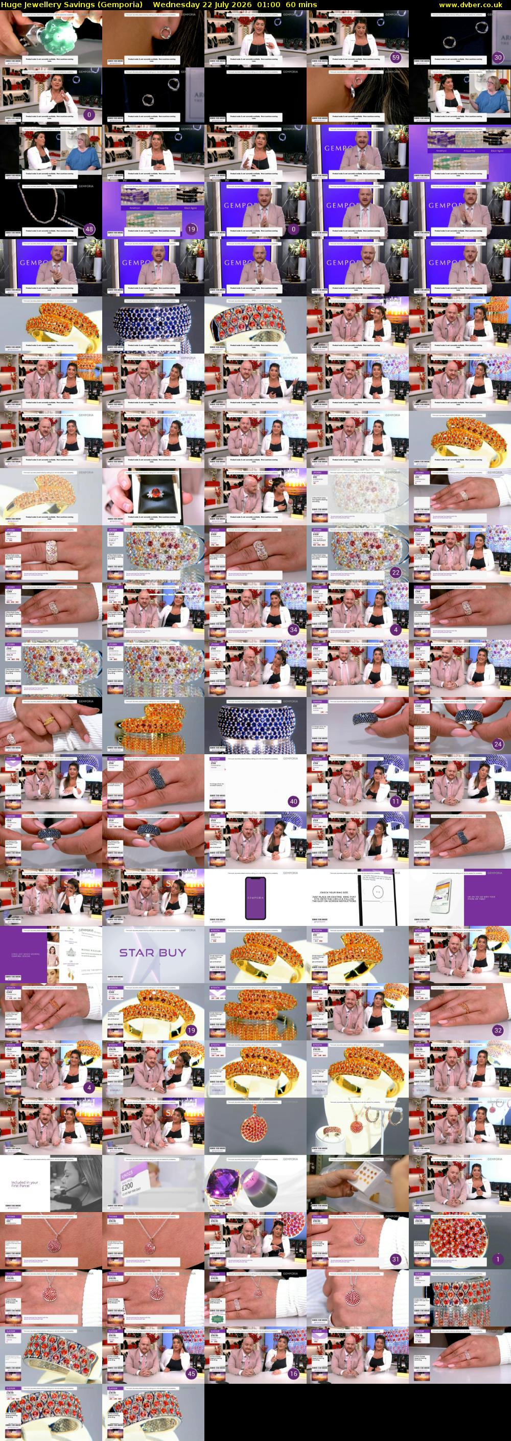Huge Jewellery Savings (Gemporia) Wednesday 22 July 2026 01:00 - 02:00