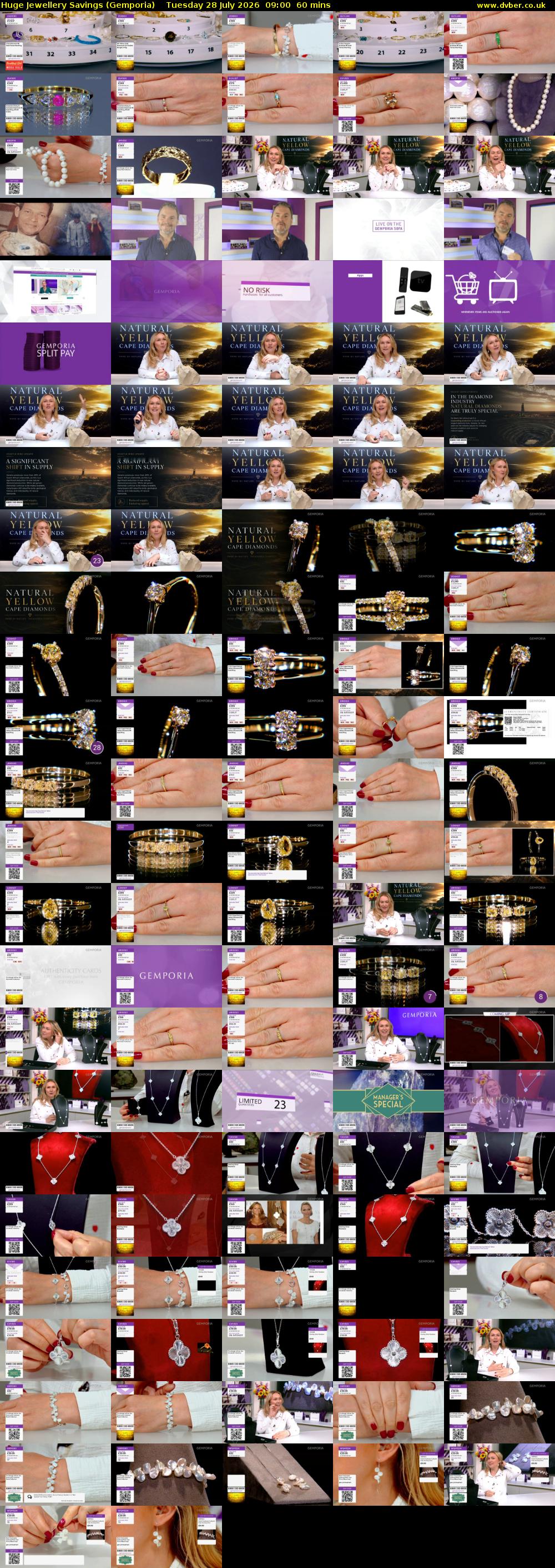 Huge Jewellery Savings (Gemporia) Tuesday 28 July 2026 09:00 - 10:00