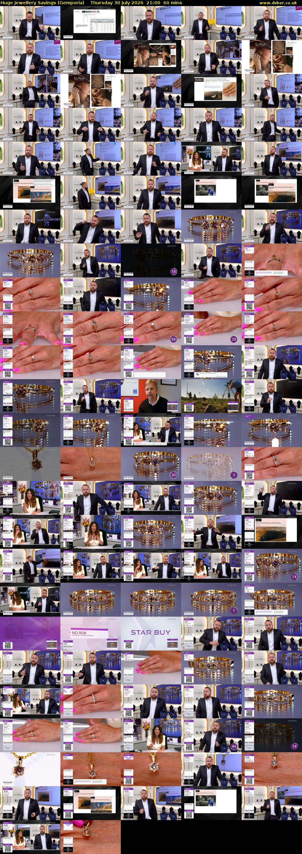 Huge Jewellery Savings (Gemporia) Thursday 30 July 2026 21:00 - 22:00