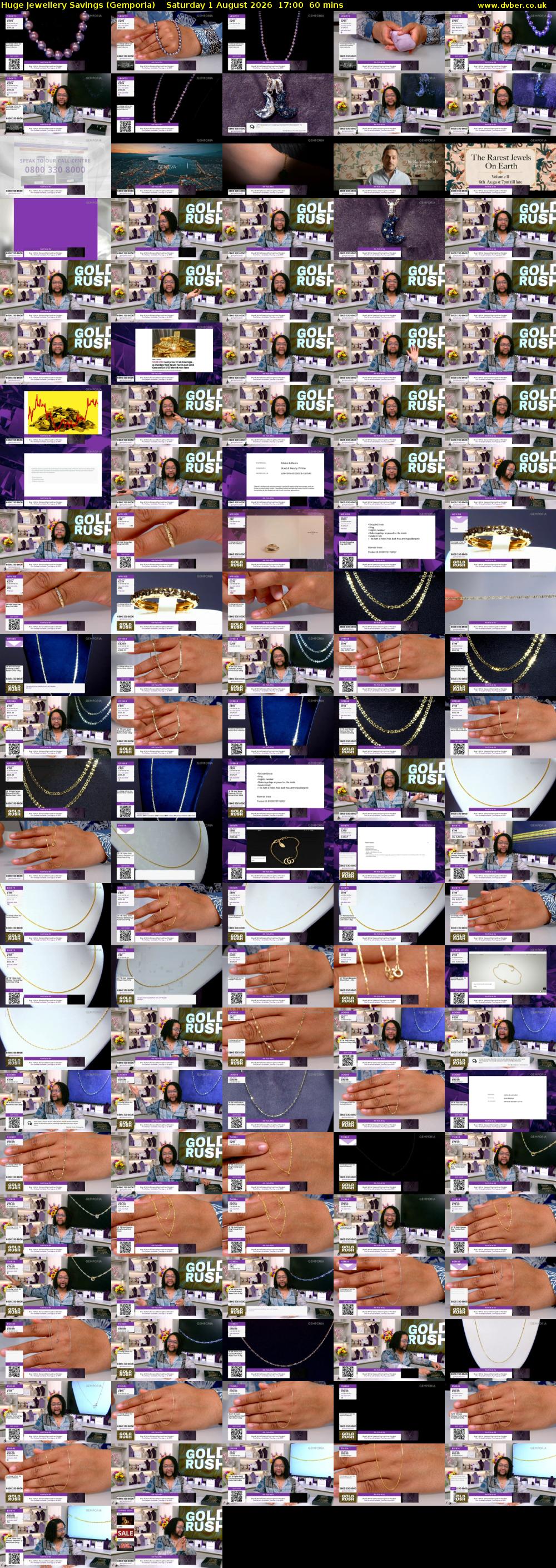Huge Jewellery Savings (Gemporia) Saturday 1 August 2026 17:00 - 18:00