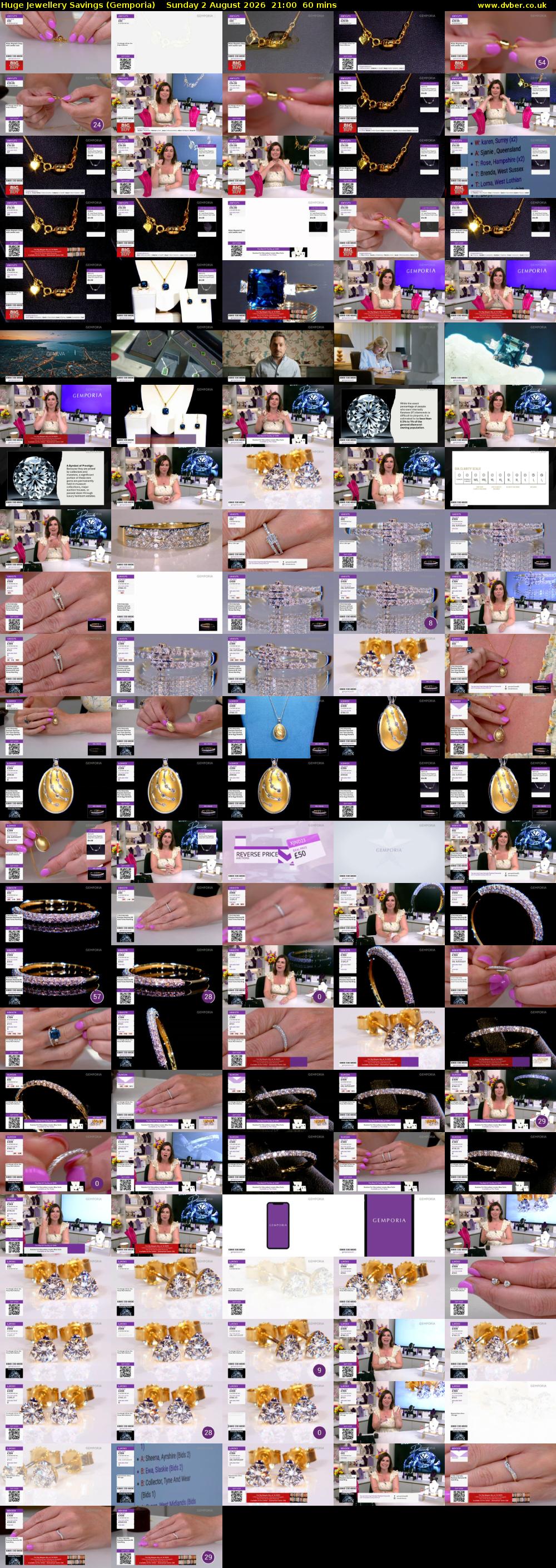 Huge Jewellery Savings (Gemporia) Sunday 2 August 2026 21:00 - 22:00
