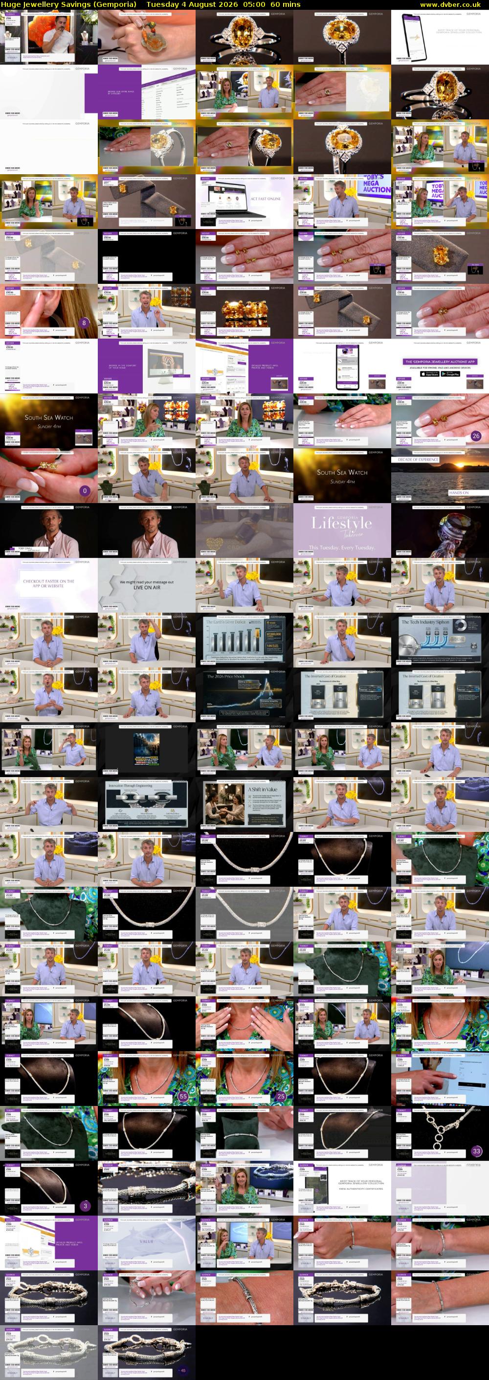 Huge Jewellery Savings (Gemporia) Tuesday 4 August 2026 05:00 - 06:00