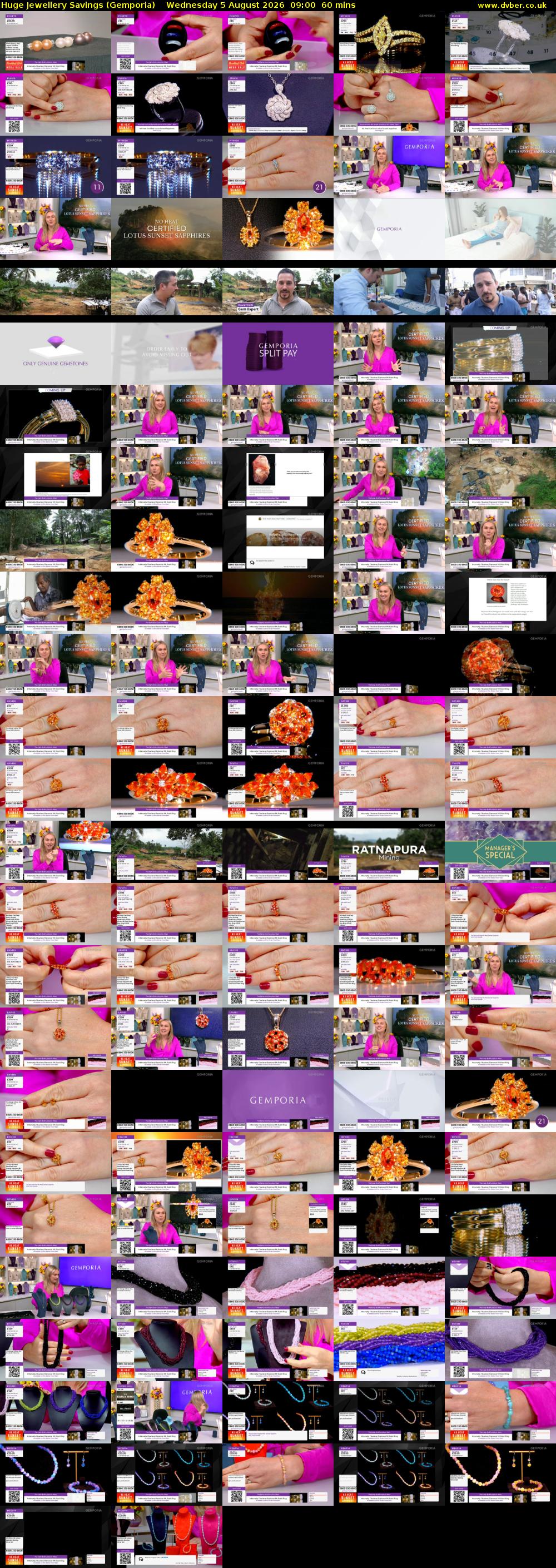 Huge Jewellery Savings (Gemporia) Wednesday 5 August 2026 09:00 - 10:00