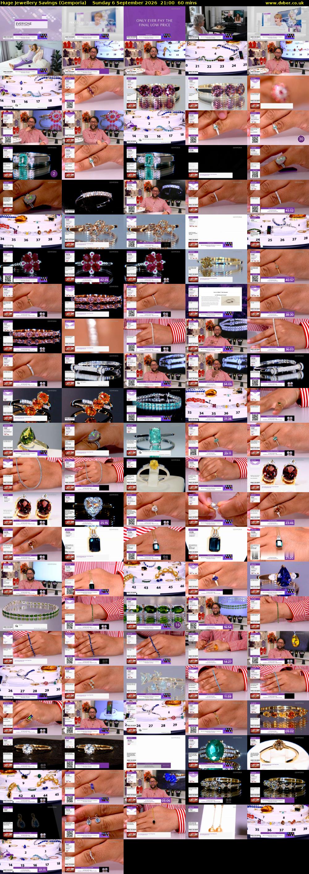 Huge Jewellery Savings (Gemporia) Sunday 6 September 2026 21:00 - 22:00