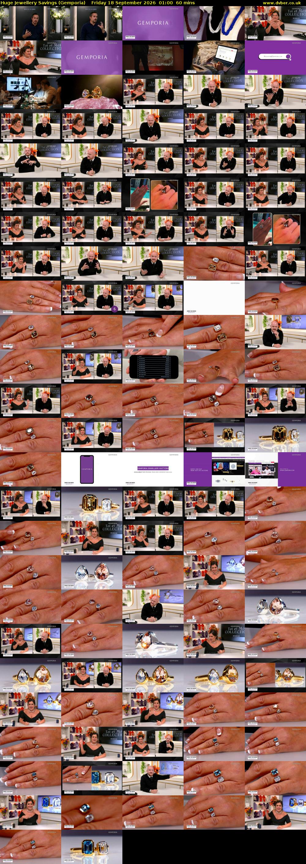 Huge Jewellery Savings (Gemporia) Friday 18 September 2026 01:00 - 02:00