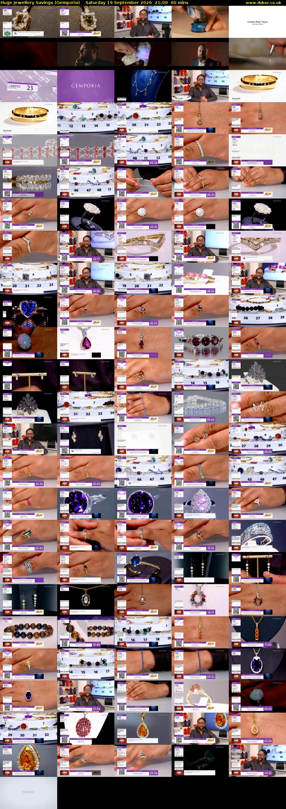 Huge Jewellery Savings (Gemporia) Saturday 19 September 2026 21:00 - 22:00