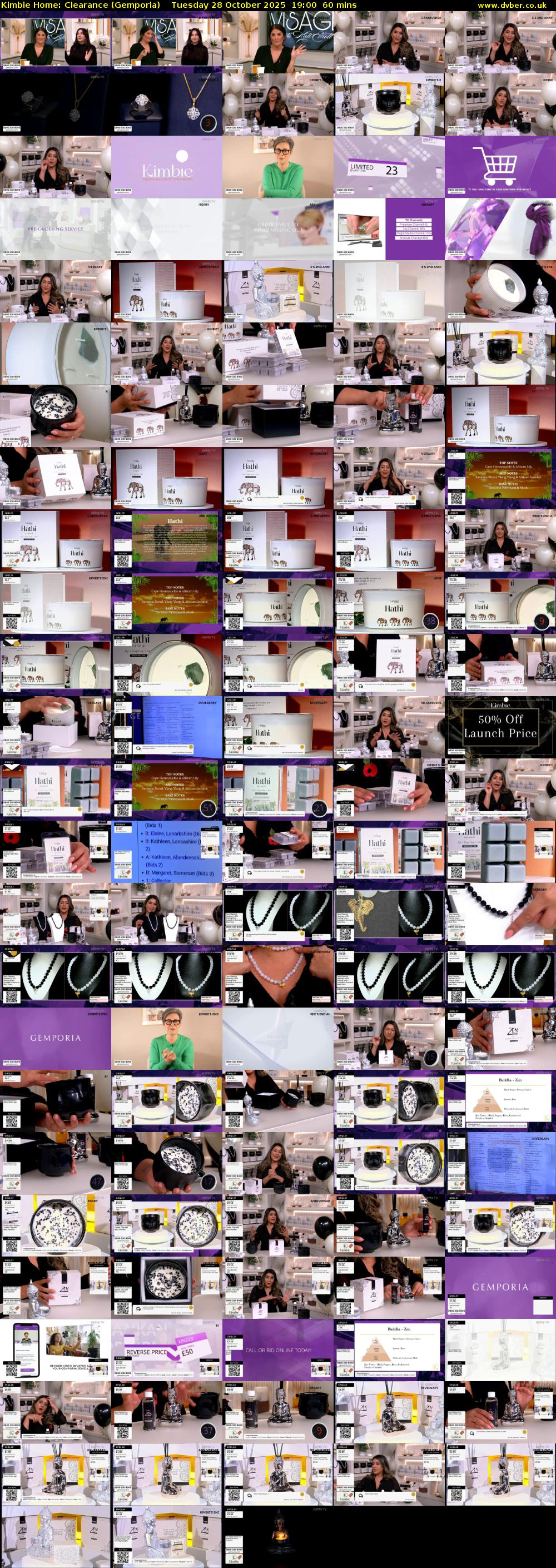 Kimbie Home: Clearance (Gemporia) Tuesday 28 October 2025 19:00 - 20:00