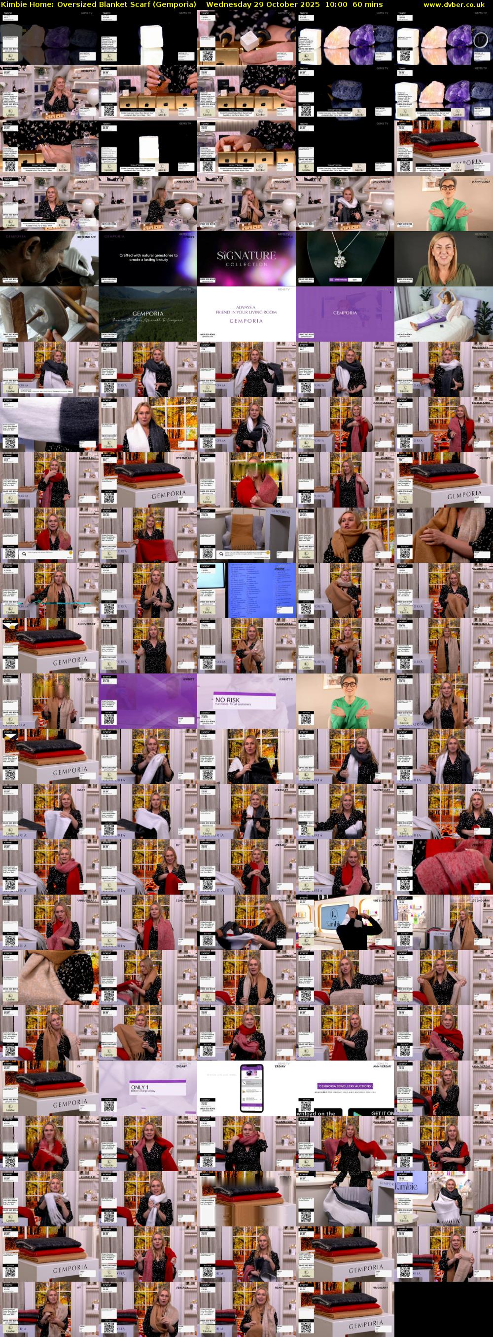 Kimbie Home: Oversized Blanket Scarf (Gemporia) Wednesday 29 October 2025 10:00 - 11:00