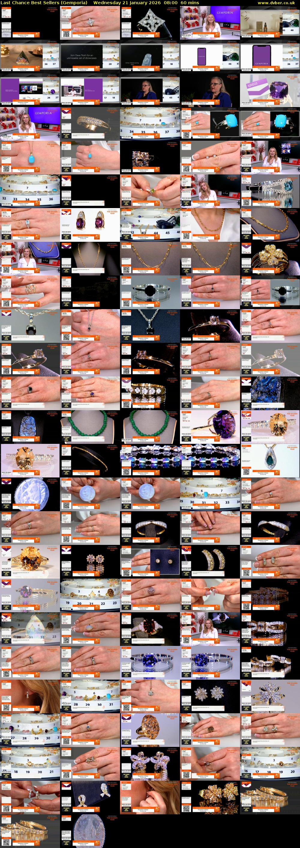 Last Chance Best Sellers (Gemporia) Wednesday 21 January 2026 08:00 - 09:00