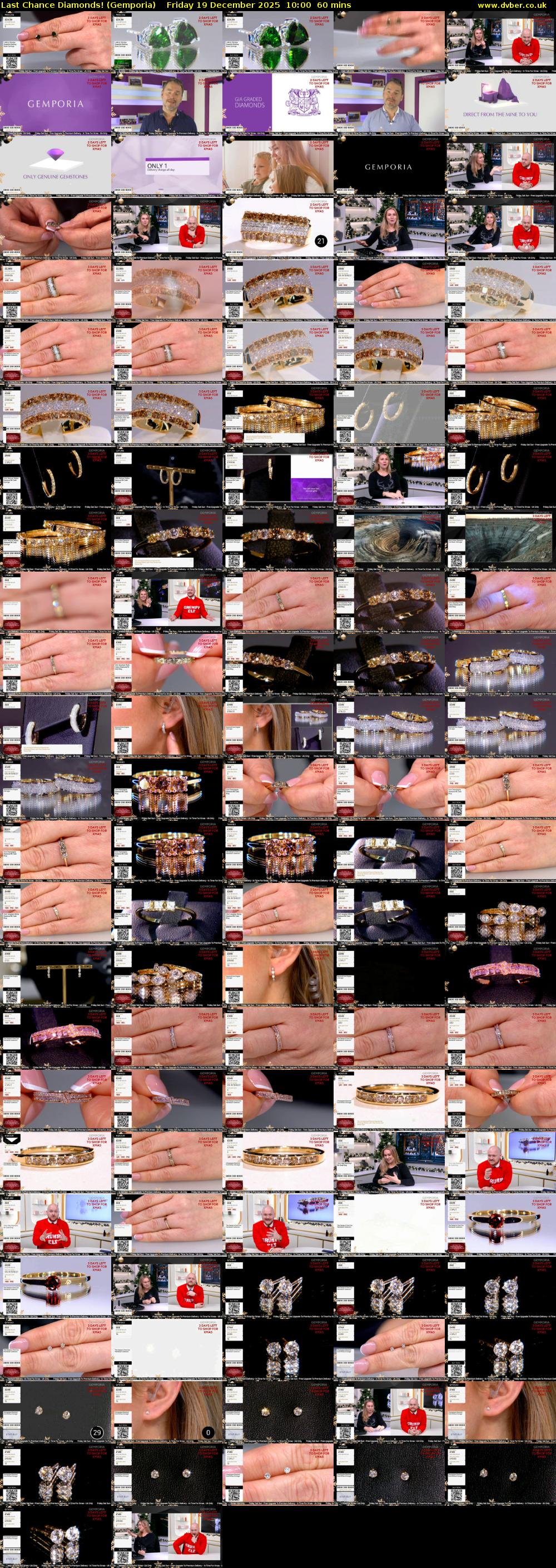 Last Chance Diamonds! (Gemporia) Friday 19 December 2025 10:00 - 11:00