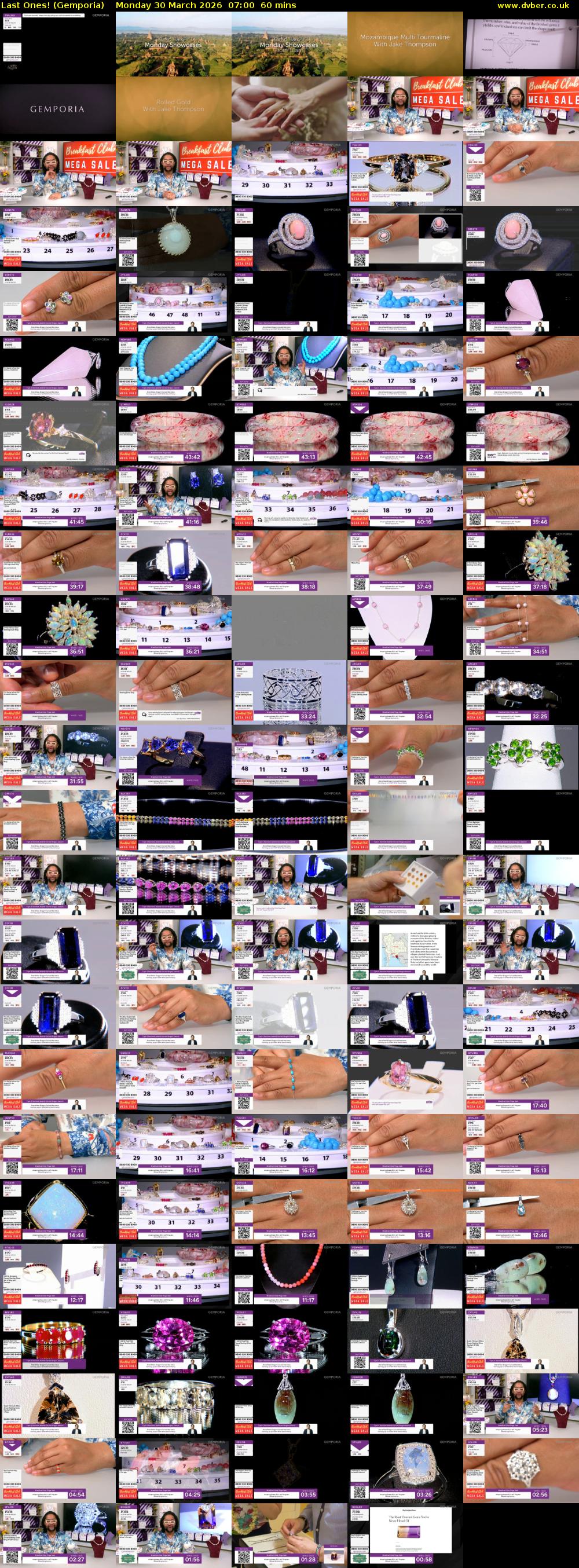 Last Ones! (Gemporia) Monday 30 March 2026 07:00 - 08:00