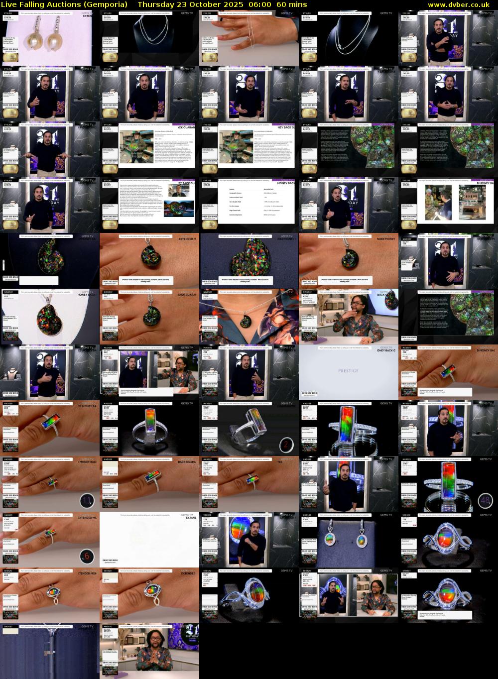 Live Falling Auctions (Gemporia) Thursday 23 October 2025 06:00 - 07:00