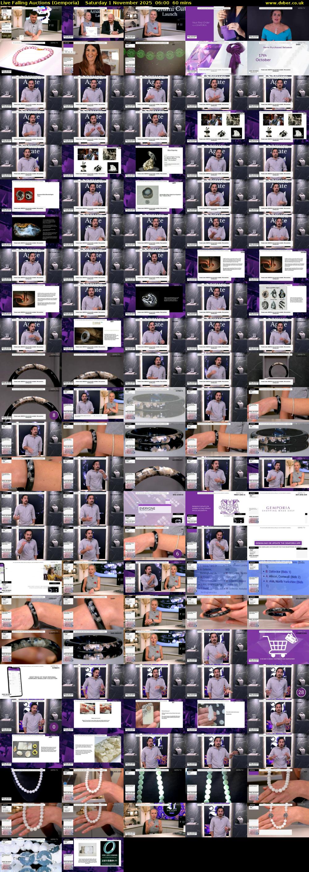 Live Falling Auctions (Gemporia) Saturday 1 November 2025 06:00 - 07:00