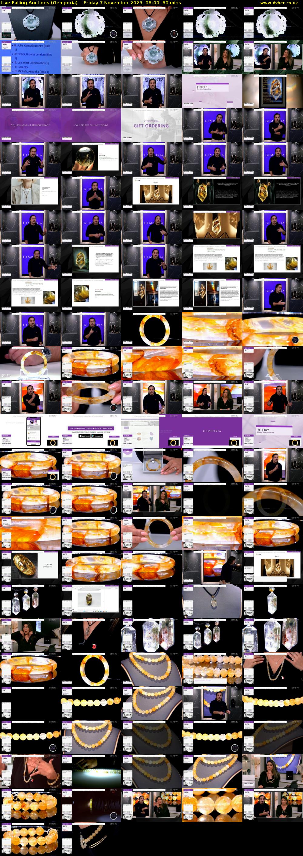 Live Falling Auctions (Gemporia) Friday 7 November 2025 06:00 - 07:00