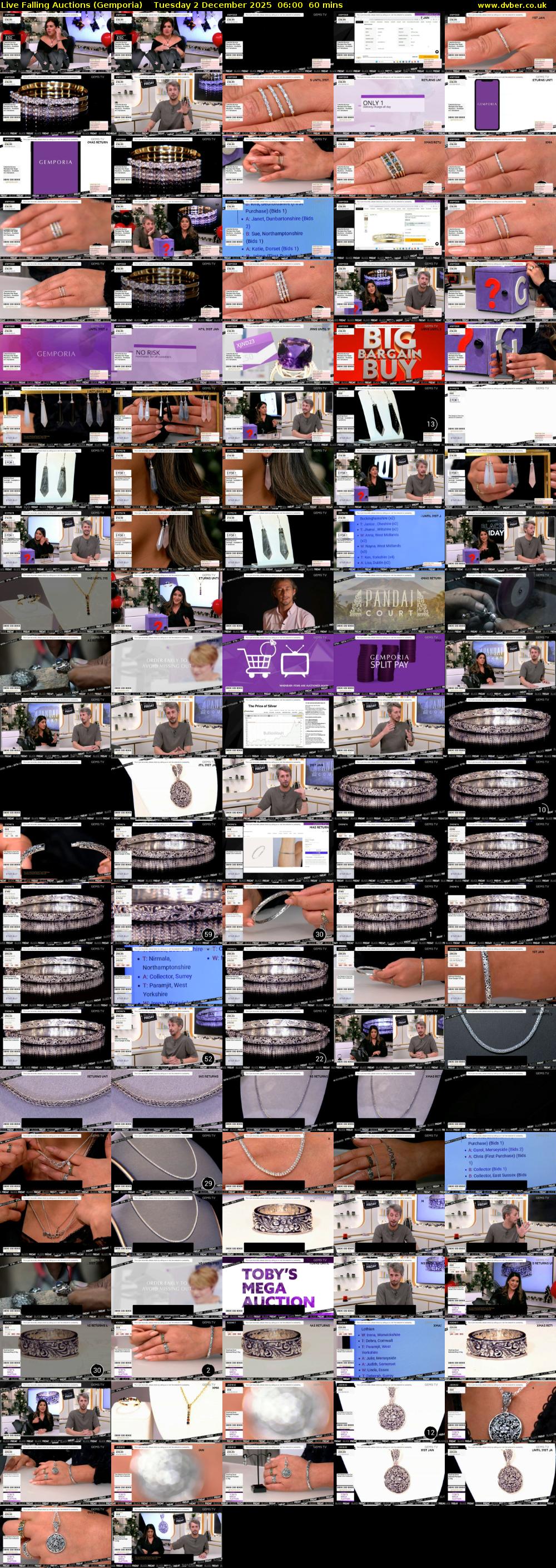 Live Falling Auctions (Gemporia) Tuesday 2 December 2025 06:00 - 07:00