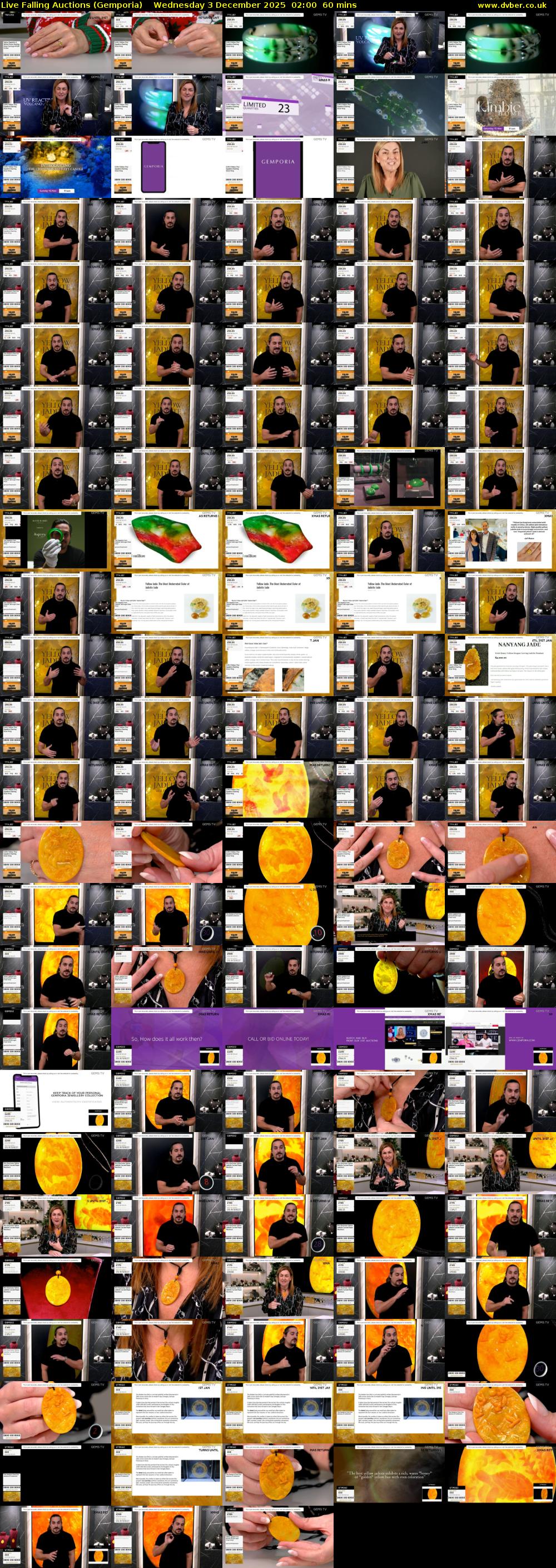 Live Falling Auctions (Gemporia) Wednesday 3 December 2025 02:00 - 03:00