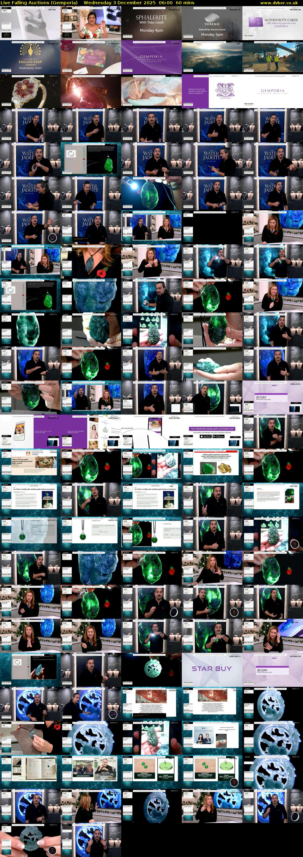 Live Falling Auctions (Gemporia) Wednesday 3 December 2025 06:00 - 07:00