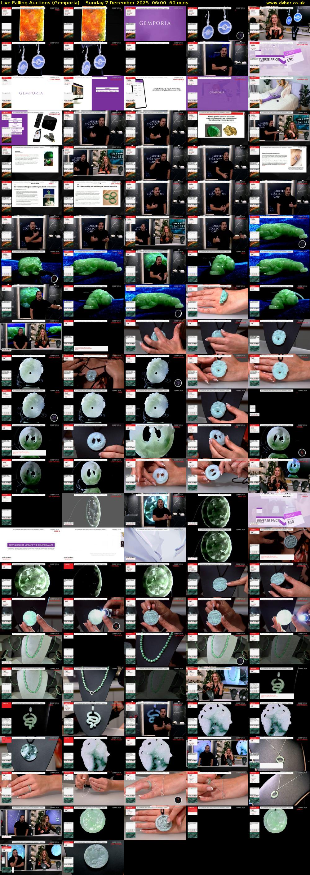 Live Falling Auctions (Gemporia) Sunday 7 December 2025 06:00 - 07:00