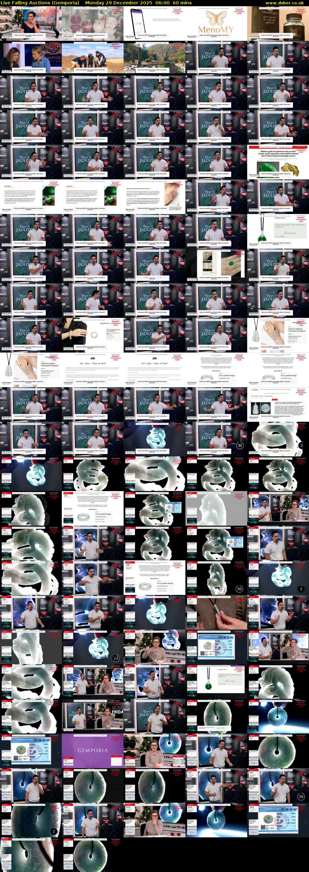 Live Falling Auctions (Gemporia) Monday 29 December 2025 06:00 - 07:00