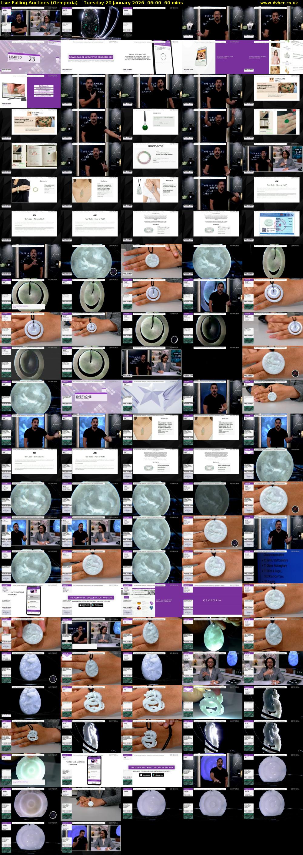 Live Falling Auctions (Gemporia) Tuesday 20 January 2026 06:00 - 07:00