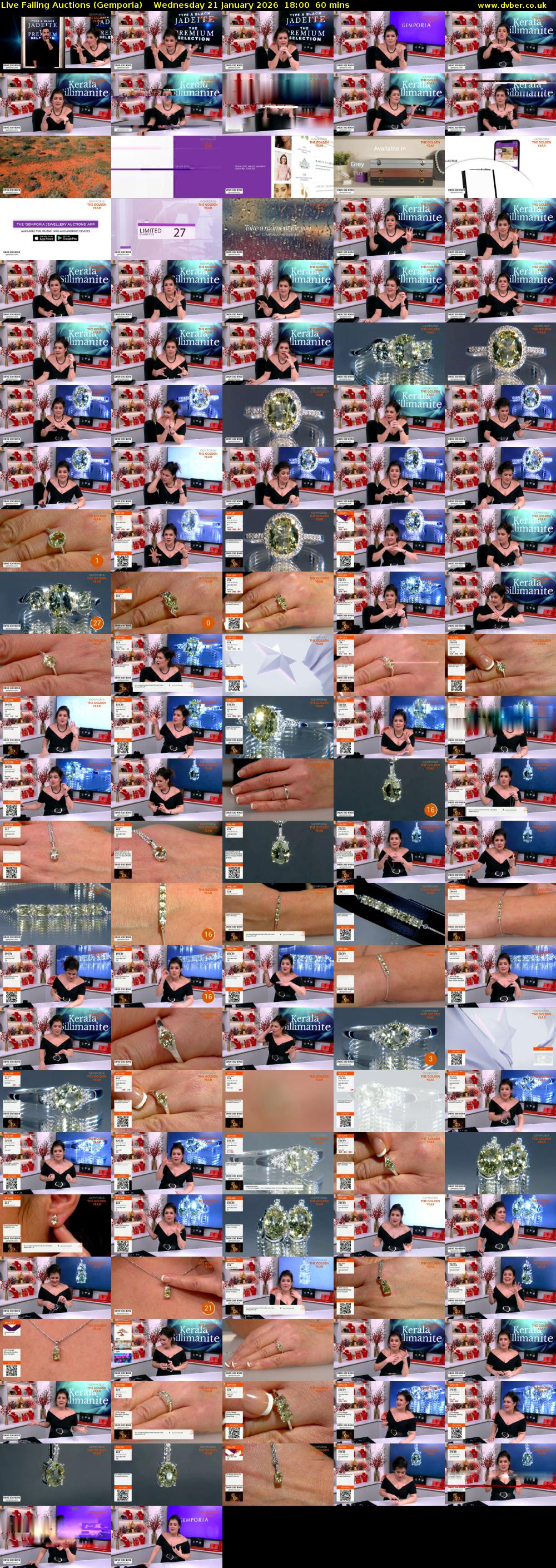 Live Falling Auctions (Gemporia) Wednesday 21 January 2026 18:00 - 19:00