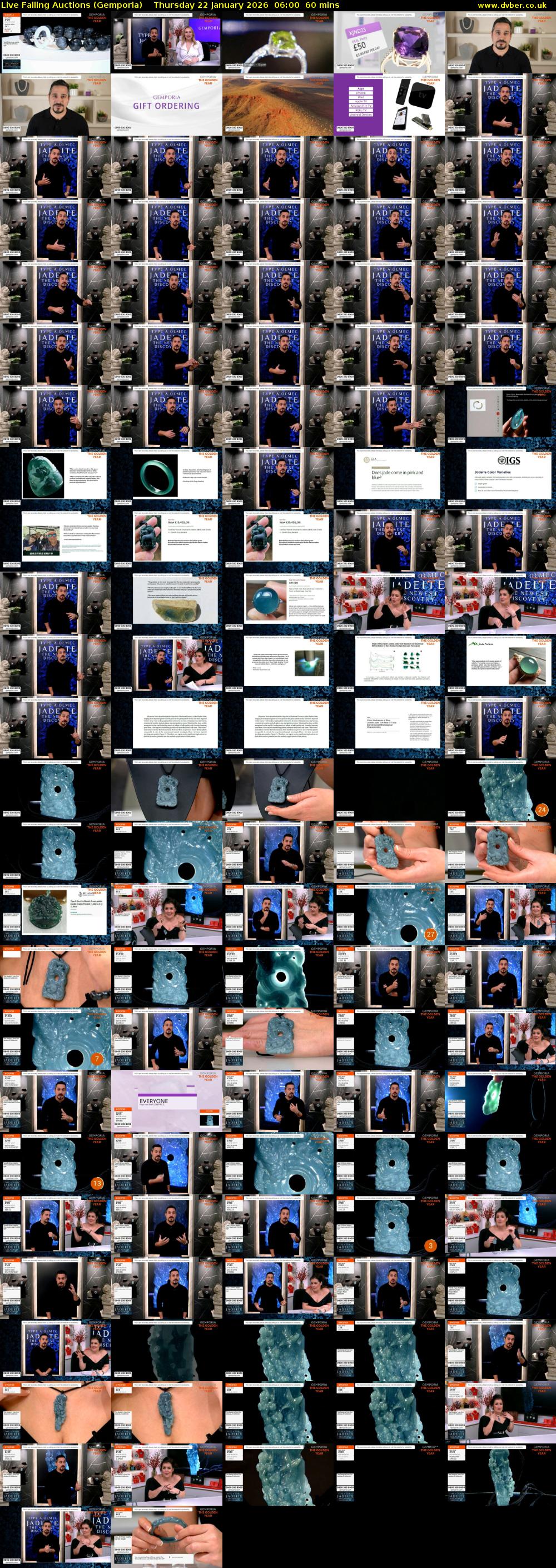 Live Falling Auctions (Gemporia) Thursday 22 January 2026 06:00 - 07:00