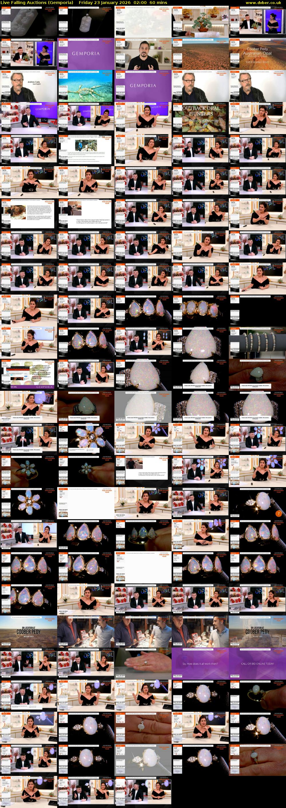 Live Falling Auctions (Gemporia) Friday 23 January 2026 02:00 - 03:00