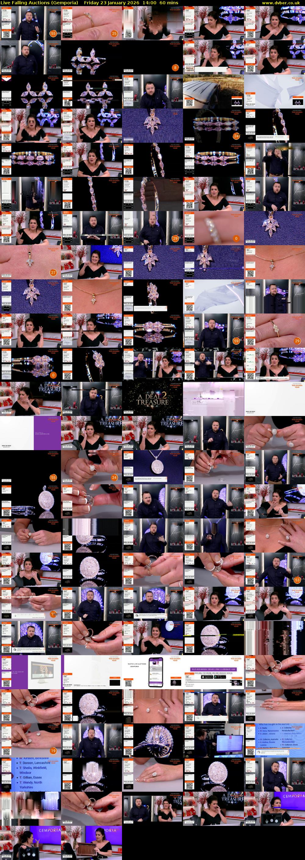 Live Falling Auctions (Gemporia) Friday 23 January 2026 14:00 - 15:00