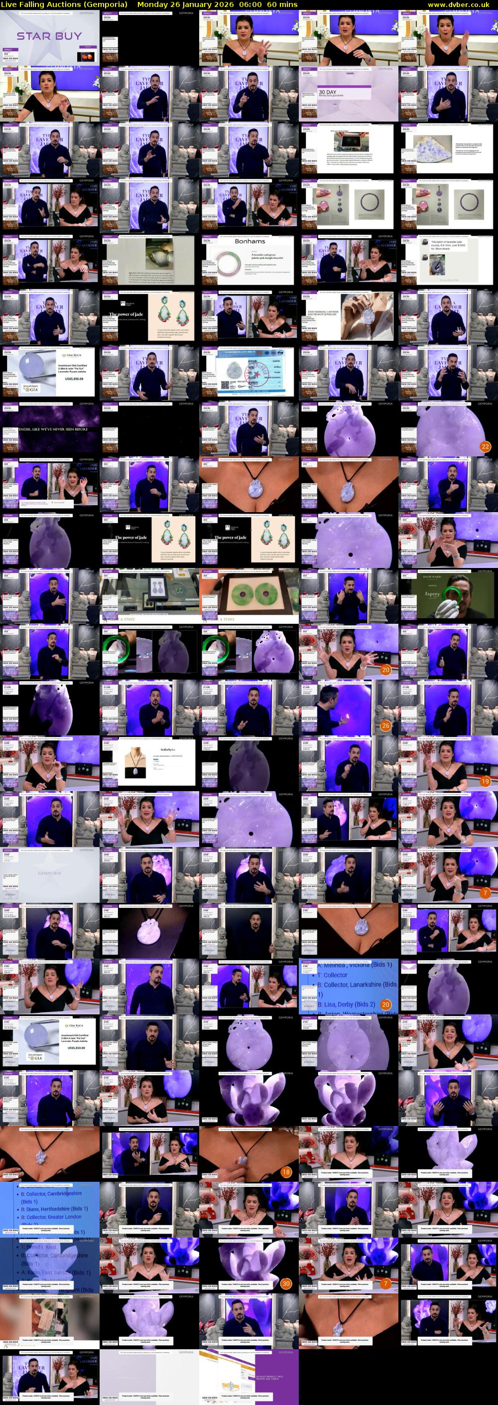 Live Falling Auctions (Gemporia) Monday 26 January 2026 06:00 - 07:00