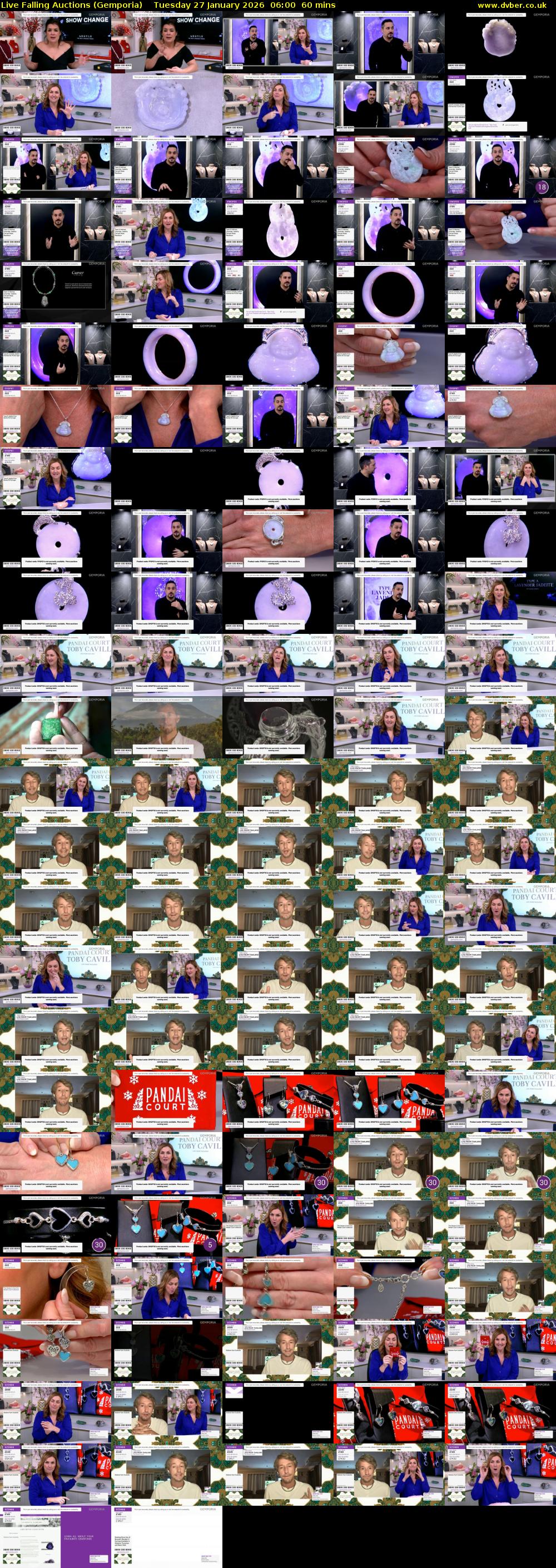 Live Falling Auctions (Gemporia) Tuesday 27 January 2026 06:00 - 07:00