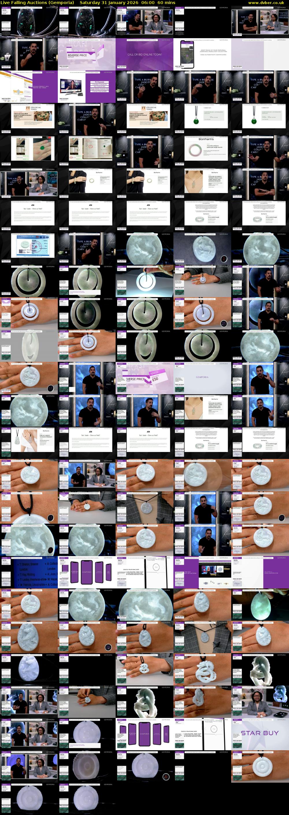 Live Falling Auctions (Gemporia) Saturday 31 January 2026 06:00 - 07:00