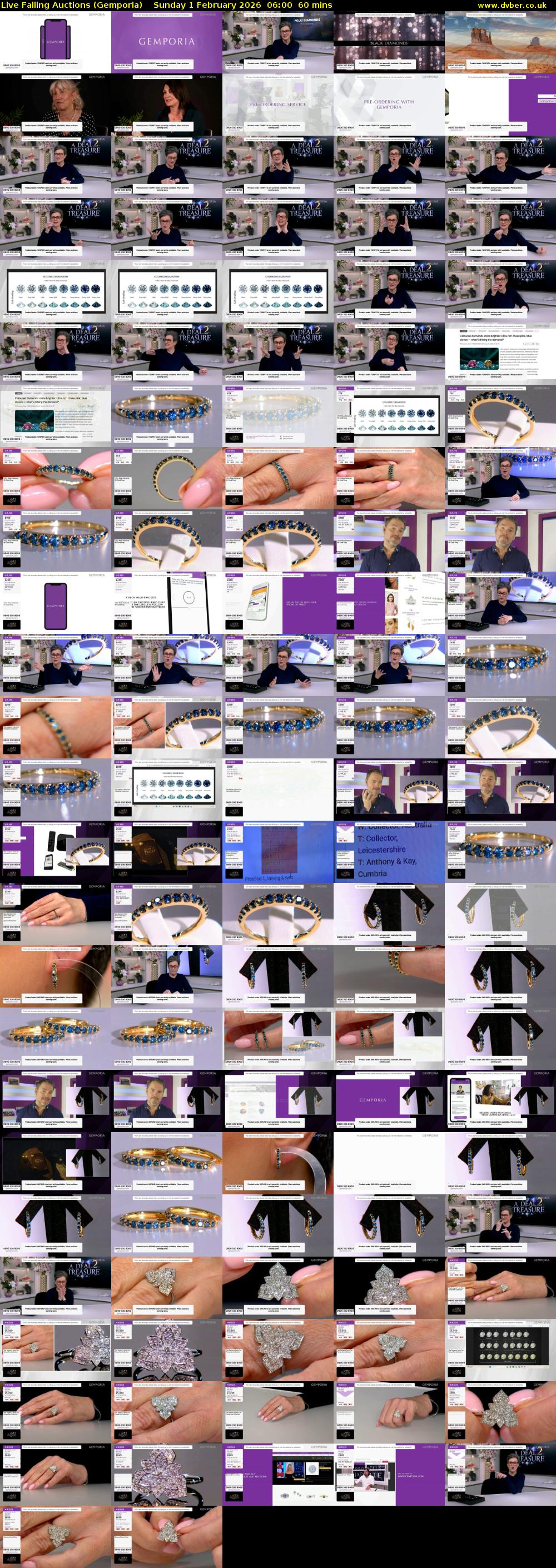 Live Falling Auctions (Gemporia) Sunday 1 February 2026 06:00 - 07:00