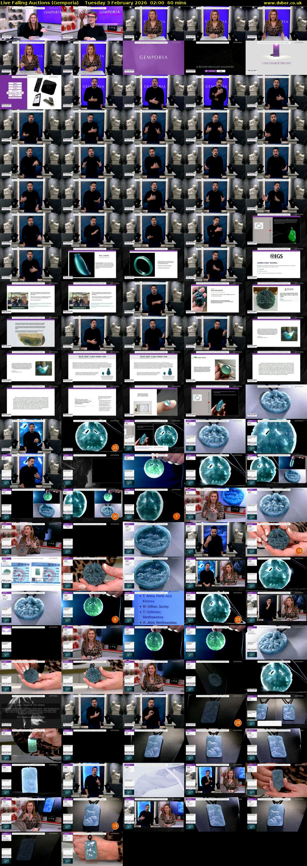 Live Falling Auctions (Gemporia) Tuesday 3 February 2026 02:00 - 03:00