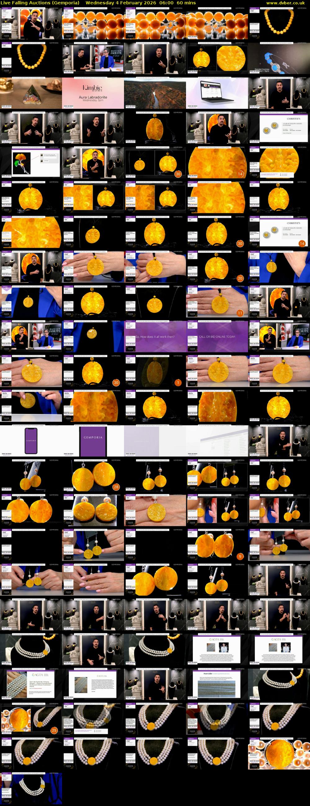 Live Falling Auctions (Gemporia) Wednesday 4 February 2026 06:00 - 07:00