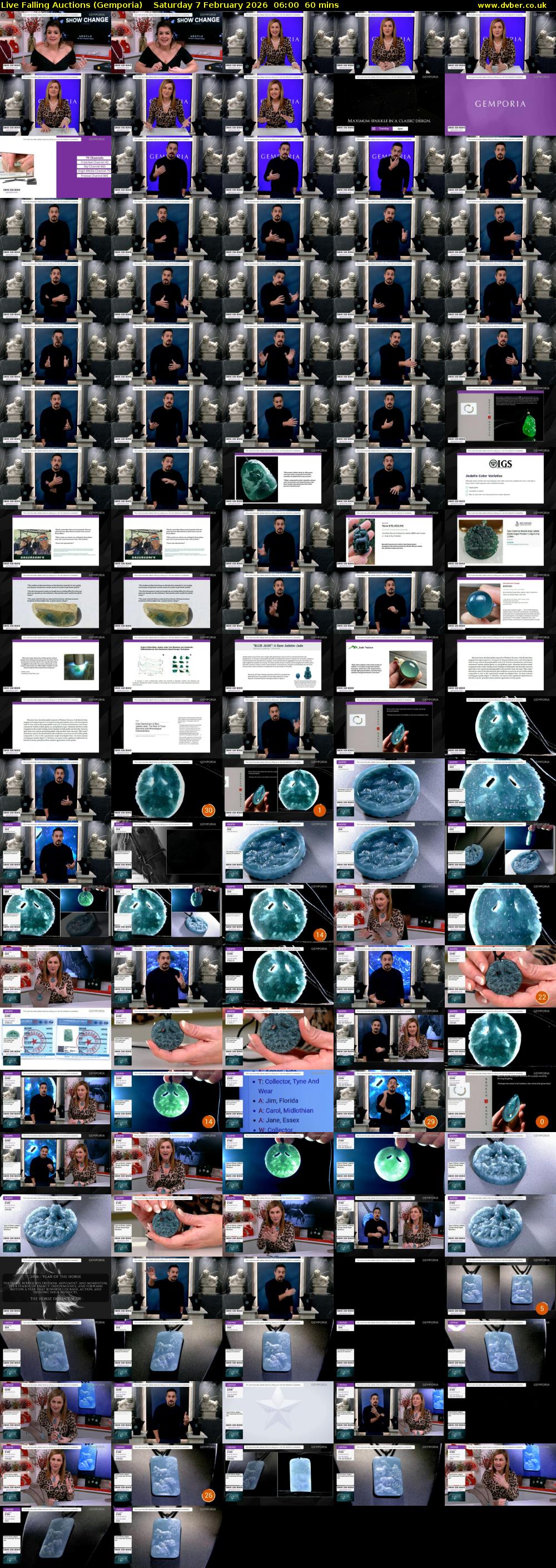 Live Falling Auctions (Gemporia) Saturday 7 February 2026 06:00 - 07:00