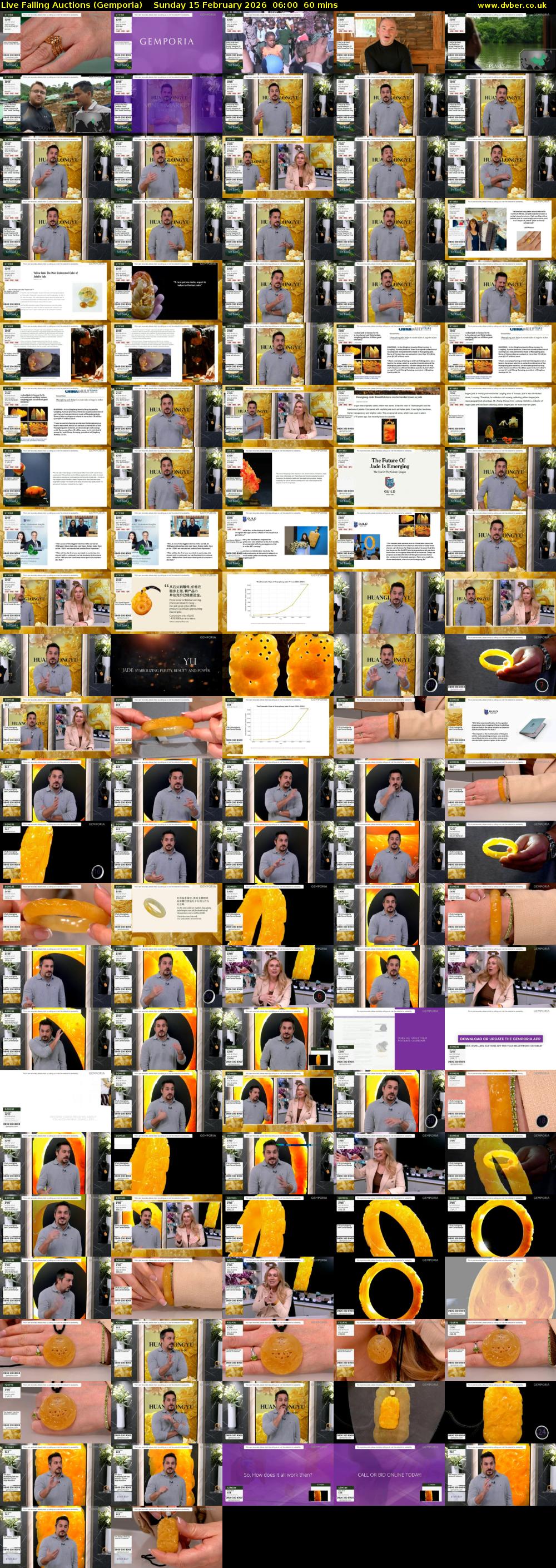 Live Falling Auctions (Gemporia) Sunday 15 February 2026 06:00 - 07:00