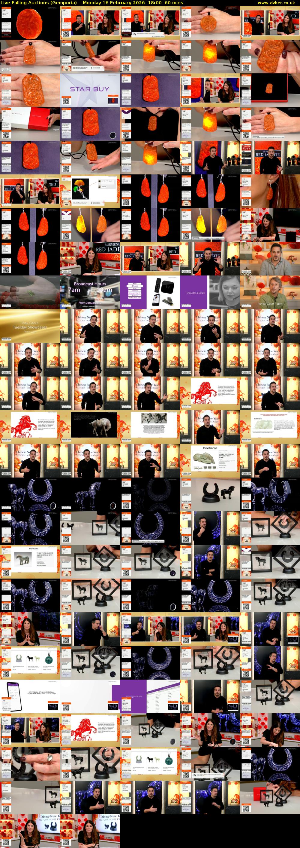 Live Falling Auctions (Gemporia) Monday 16 February 2026 18:00 - 19:00
