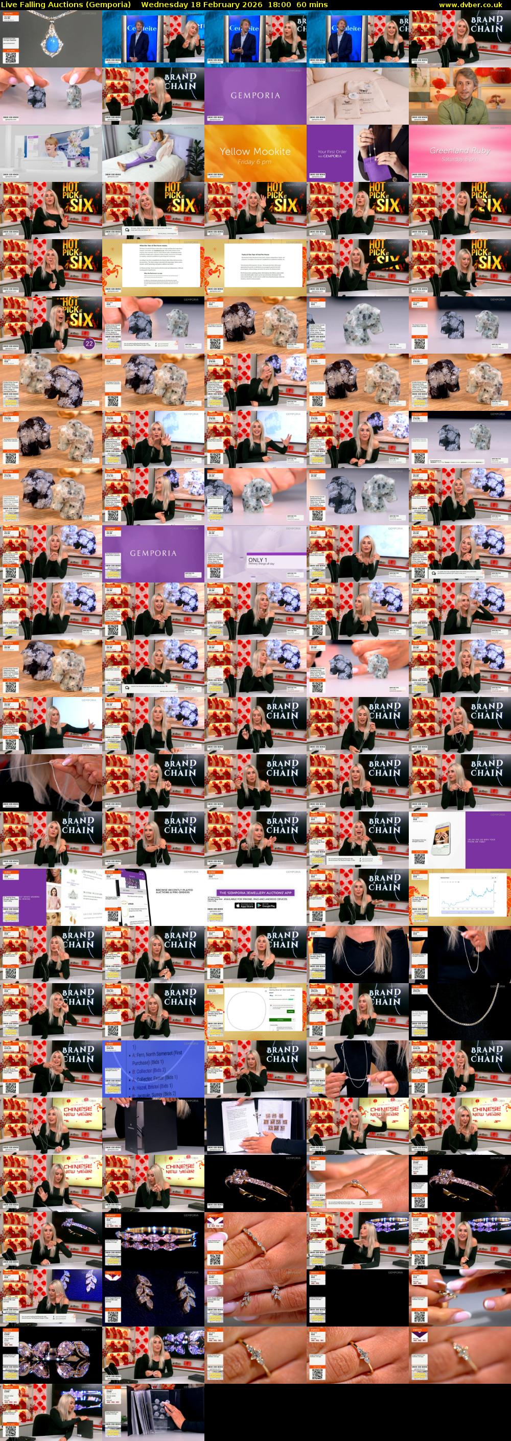 Live Falling Auctions (Gemporia) Wednesday 18 February 2026 18:00 - 19:00