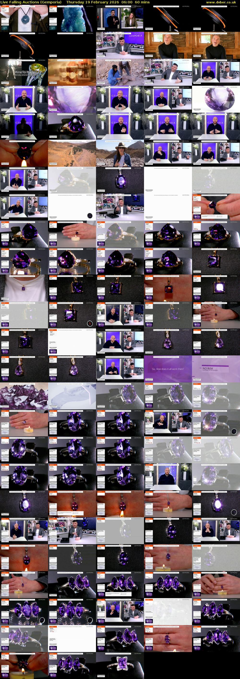 Live Falling Auctions (Gemporia) Thursday 19 February 2026 06:00 - 07:00