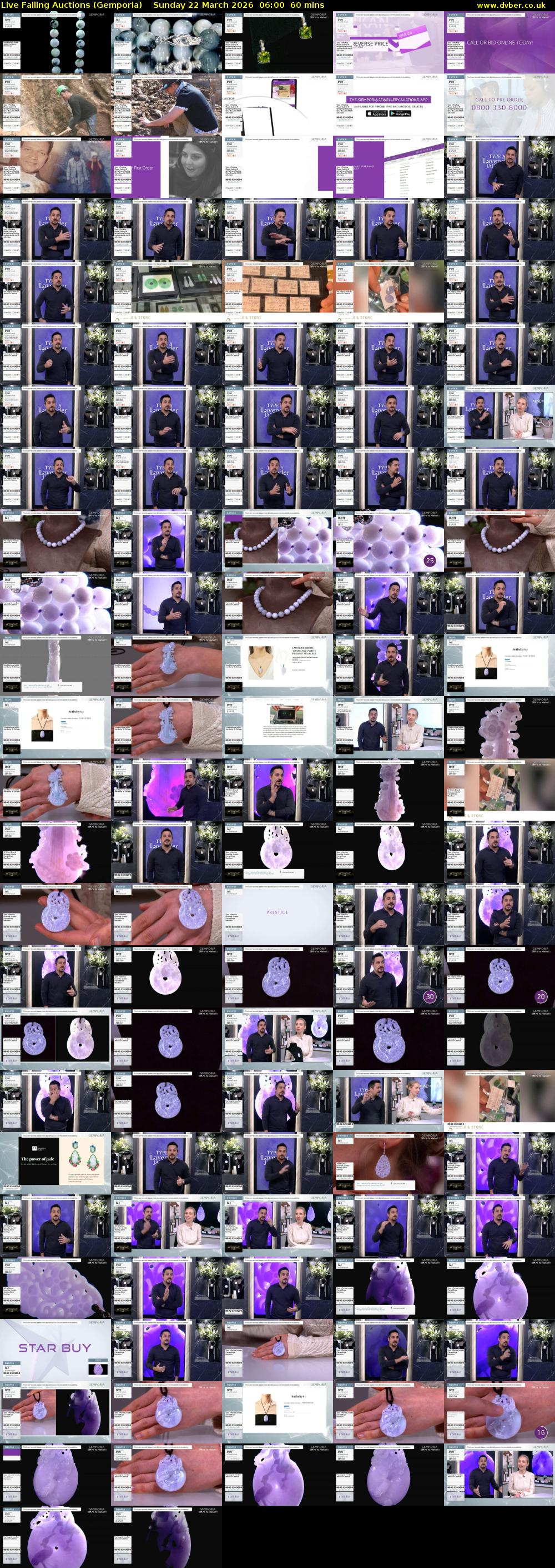 Live Falling Auctions (Gemporia) Sunday 22 March 2026 06:00 - 07:00