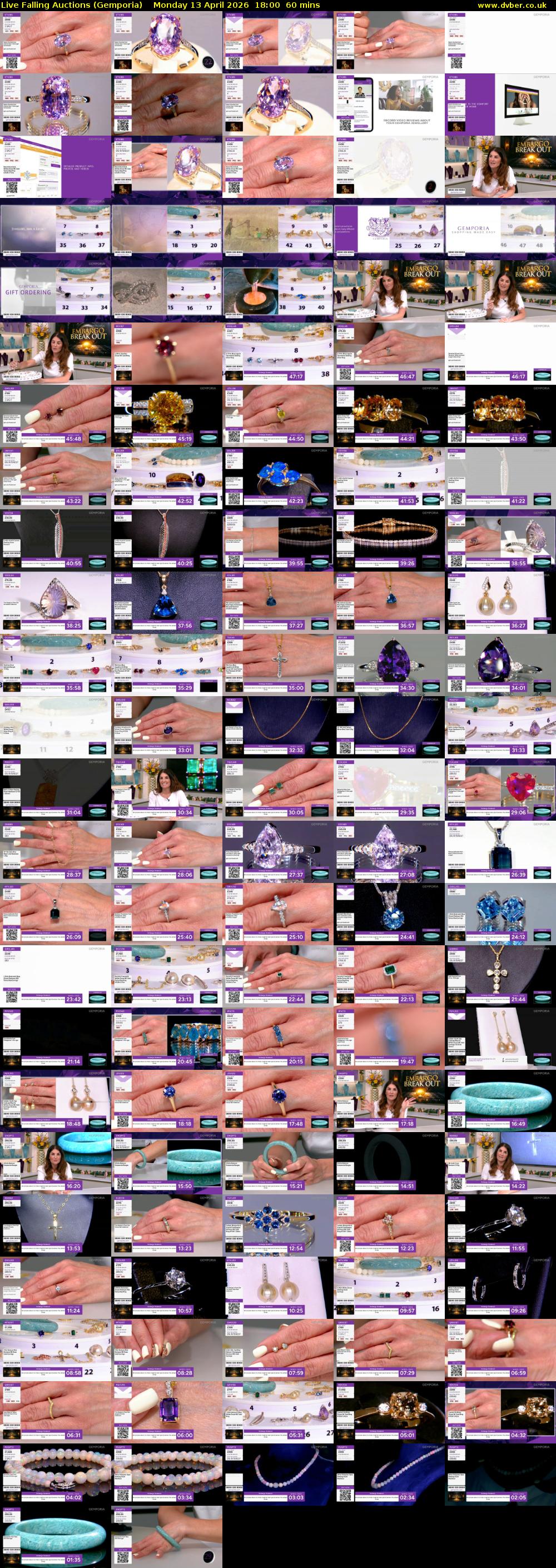 Live Falling Auctions (Gemporia) Monday 13 April 2026 18:00 - 19:00