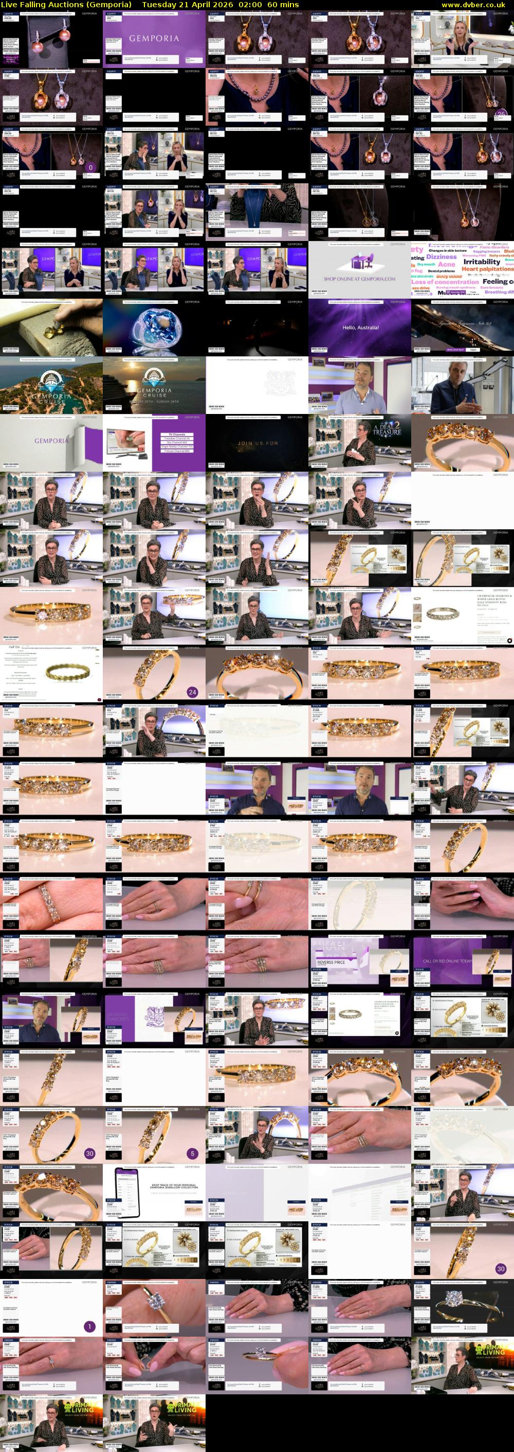 Live Falling Auctions (Gemporia) Tuesday 21 April 2026 02:00 - 03:00